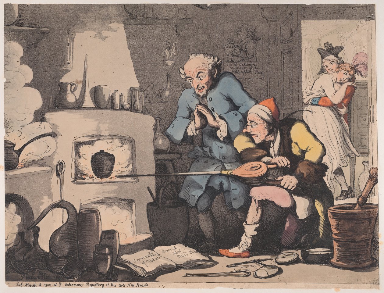 Hocus Pocus, or Searching for the Philosopher's Stone, 12 मार्च, 1800., 12 मार्च, 1800। द्वारा थॉमस रोलैंड्सन