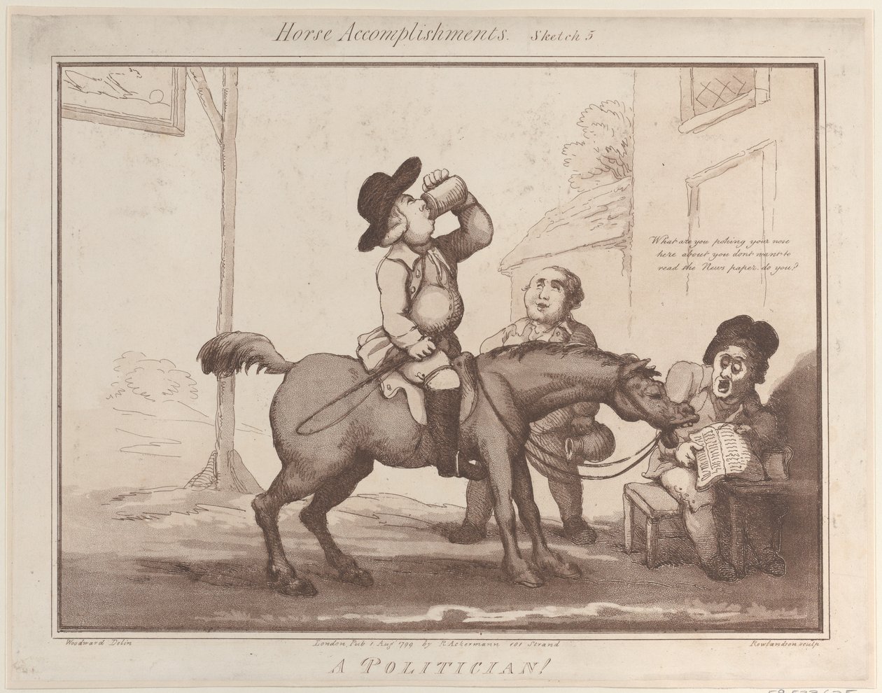 घोड़े की उपलब्धियां, स्केच 5: एक राजनेता !!, 1 अगस्त, 1799।, 1 अगस्त, 1799। द्वारा थॉमस रोलैंड्सन