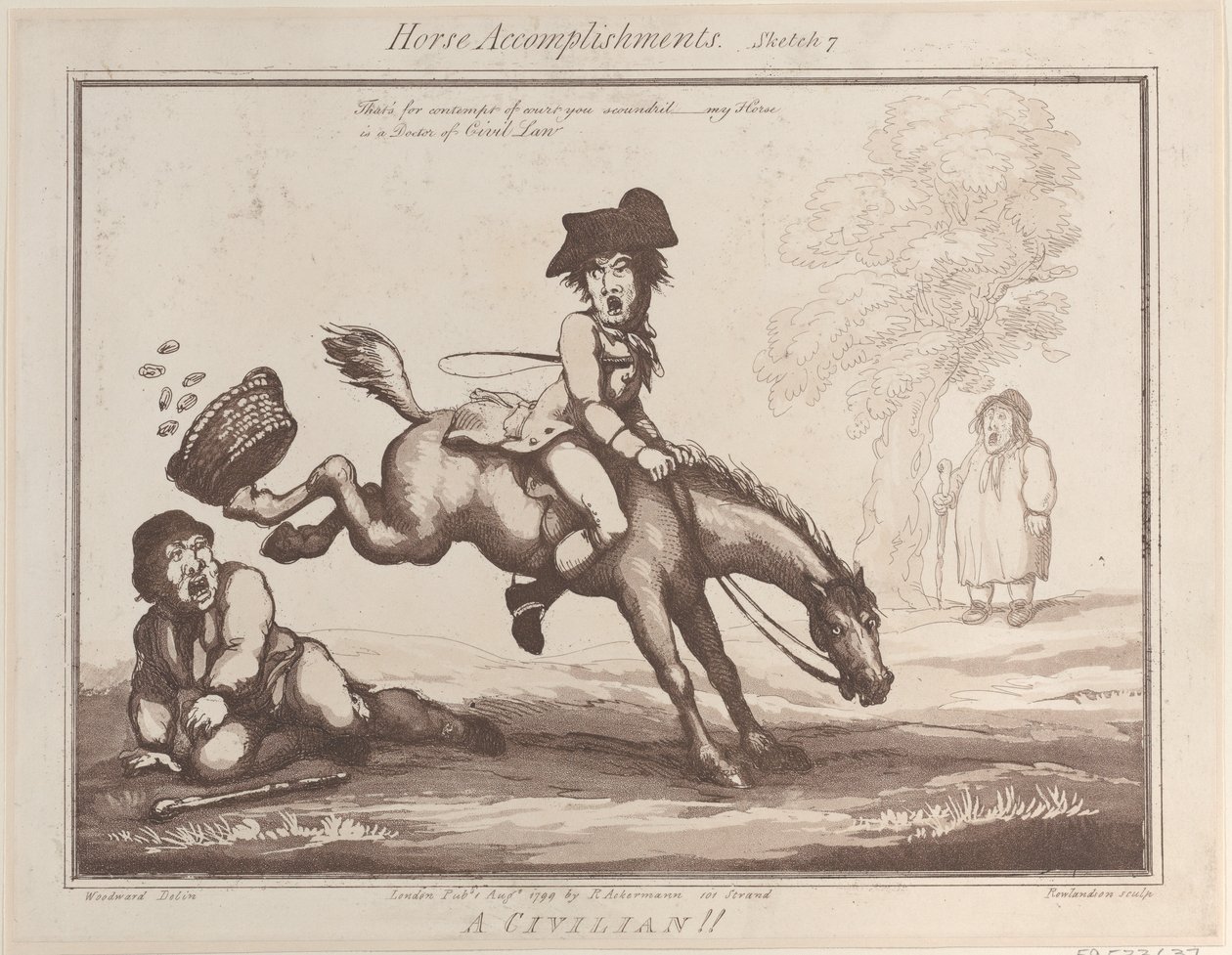 घोड़े की उपलब्धियां, स्केच 7: एक नागरिक !!, 1 अगस्त, 1799।, 1 अगस्त, 1799। द्वारा थॉमस रोलैंड्सन