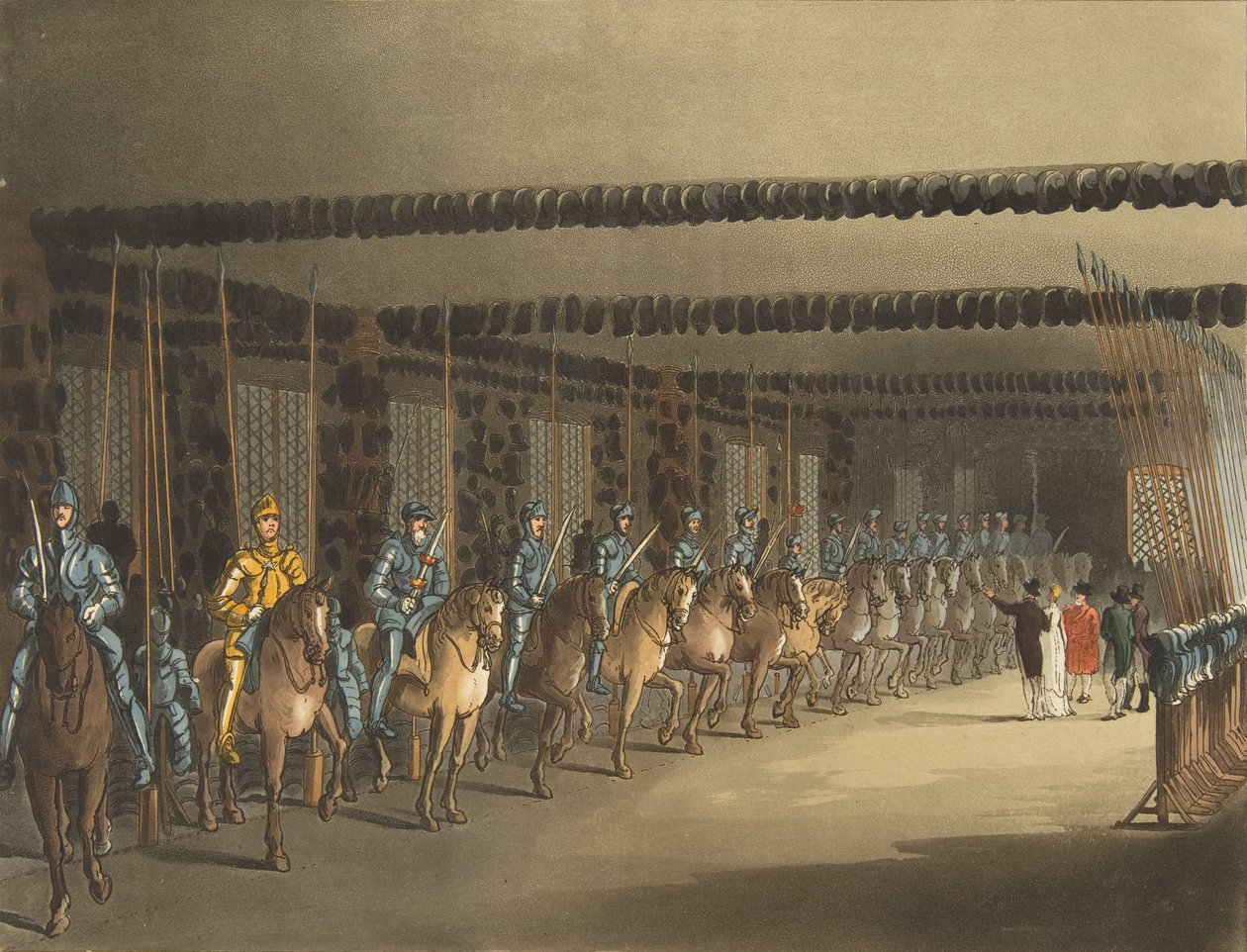 हॉर्स आर्मोरी, टॉवर ऑफ़ लंदन, 1 नवंबर, 1809।, 1 नवंबर, 1809 द्वारा थॉमस रोलैंड्सन