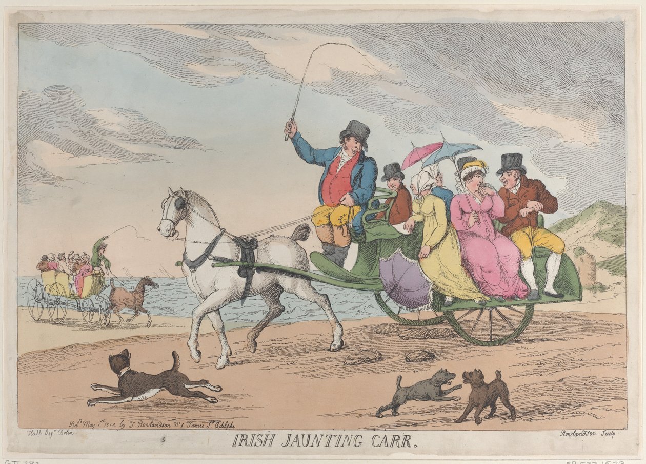 आयरिश जौंटिंग कार, 1 मई, 1814।, 1 मई, 1814। द्वारा थॉमस रोलैंड्सन