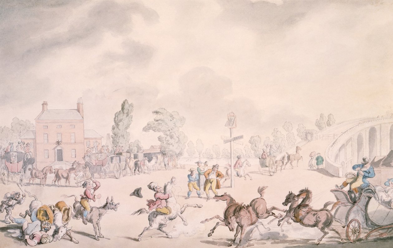 केव ब्रिज, केव, लंदन, 1819 द्वारा थॉमस रोलैंड्सन