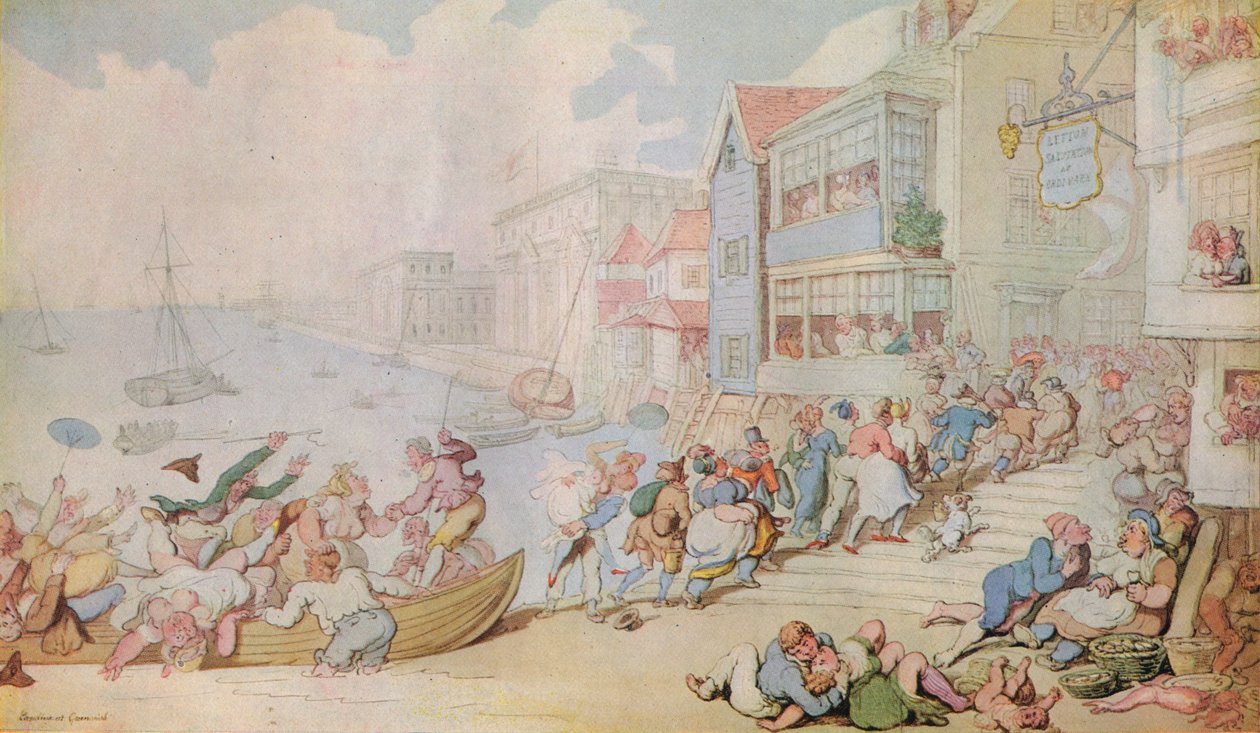ग्रीनविच में लैंडिंग, c1780 द्वारा थॉमस रोलैंड्सन