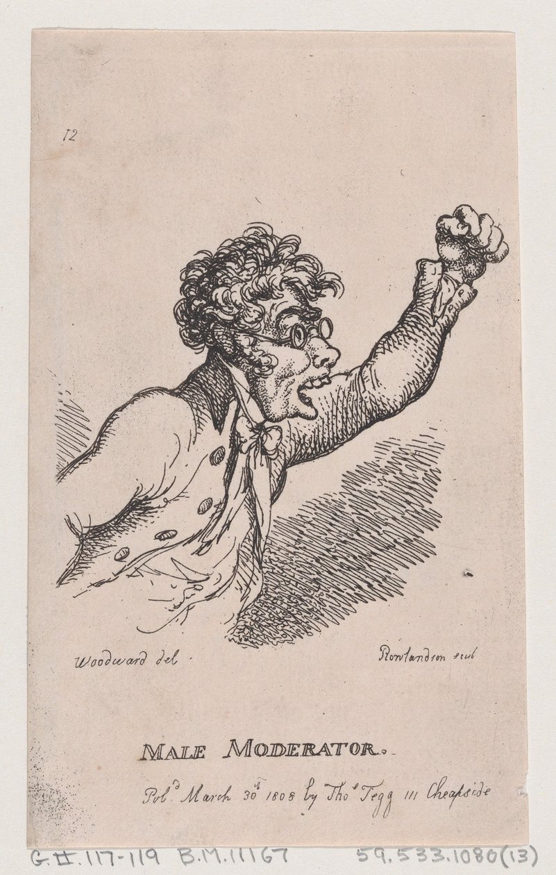 पुरुष मॉडरेटर, 30 मार्च, 1808., 30 मार्च, 1808। द्वारा थॉमस रोलैंड्सन
