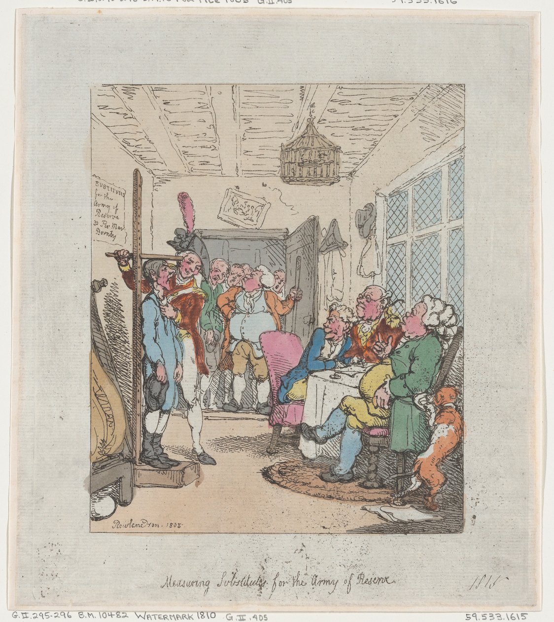 रिजर्व की सेना के लिए मापन विकल्प, 1805, 1805। द्वारा थॉमस रोलैंड्सन