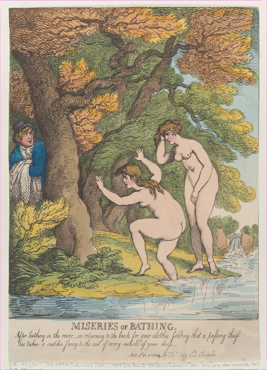 मिसरीज ऑफ बाथिंग, [1 अप्रैल, 1808], सितंबर को फिर से जारी ..., [1 अप्रैल, 1808], 1 सितंबर, 1814 को फिर से जारी किया गया। द्वारा थॉमस रोलैंड्सन