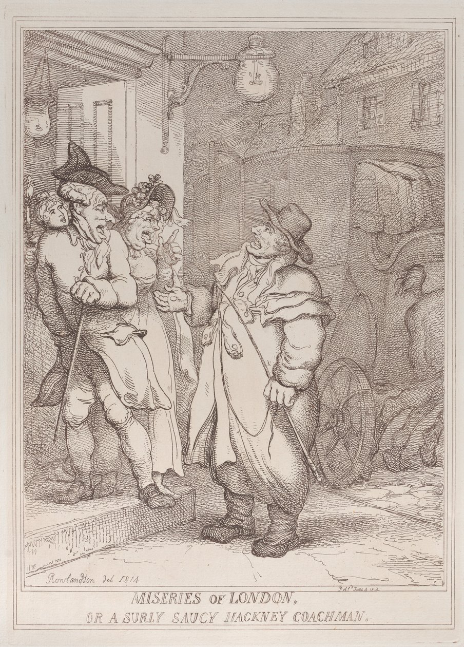 लंदन की मिश्री, या एक सूरी सॉसी हैकनी कोचमैन, 4 जून, 1814., 4 जून, 1814। द्वारा थॉमस रोलैंड्सन