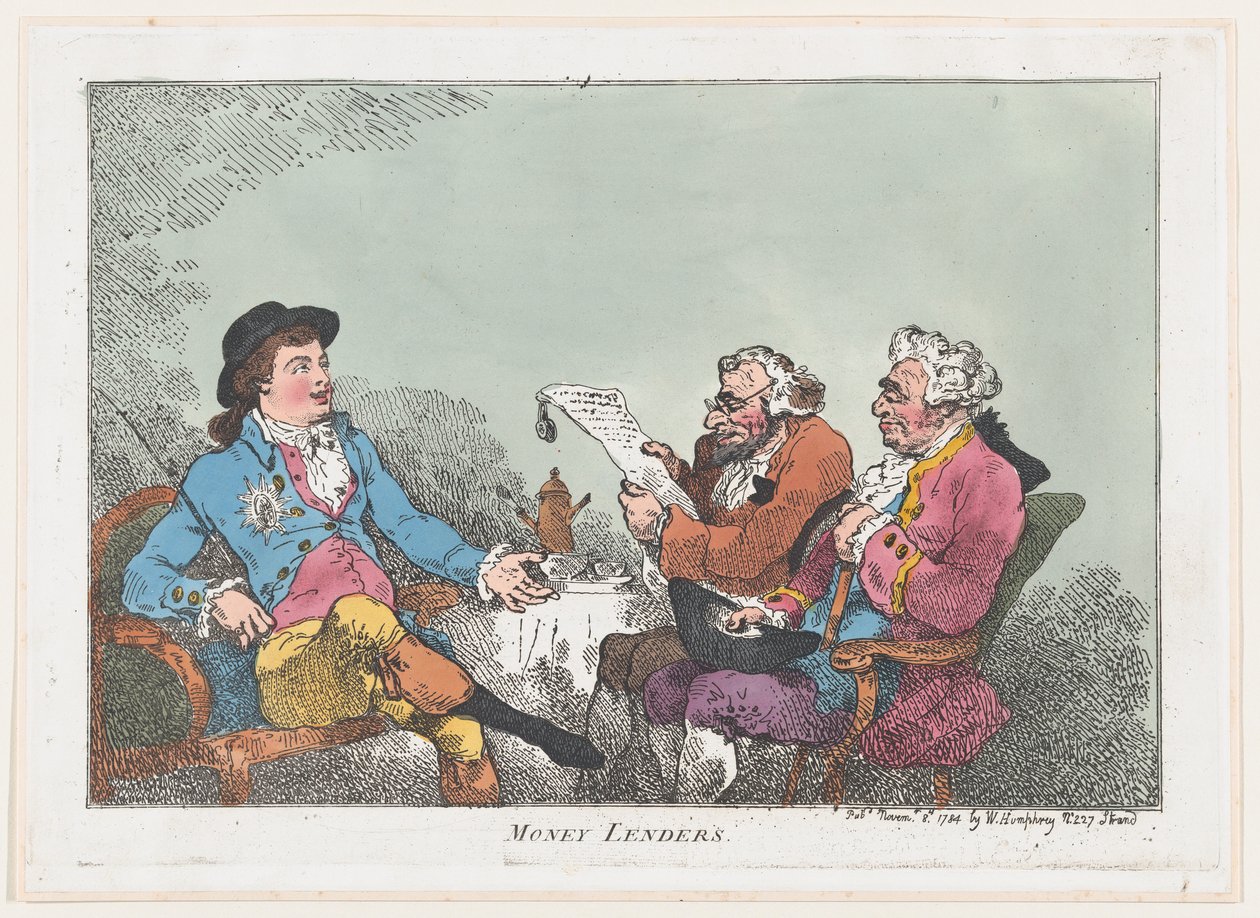 मनी लेंडर्स, 8 नवंबर, 1784., 8 नवंबर, 1784। द्वारा थॉमस रोलैंड्सन