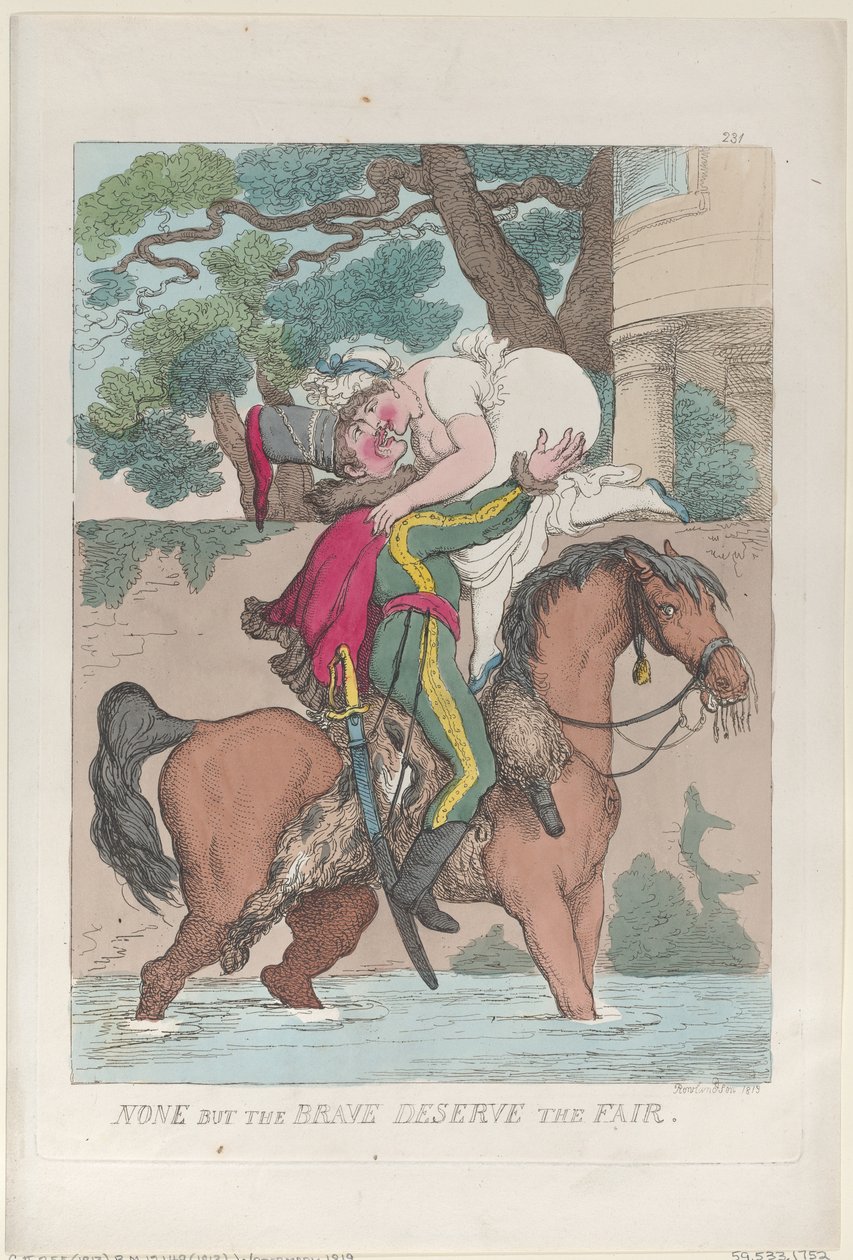 नो बट द ब्रेव डिजर्व द फेयर, 1813, 1813। द्वारा थॉमस रोलैंड्सन