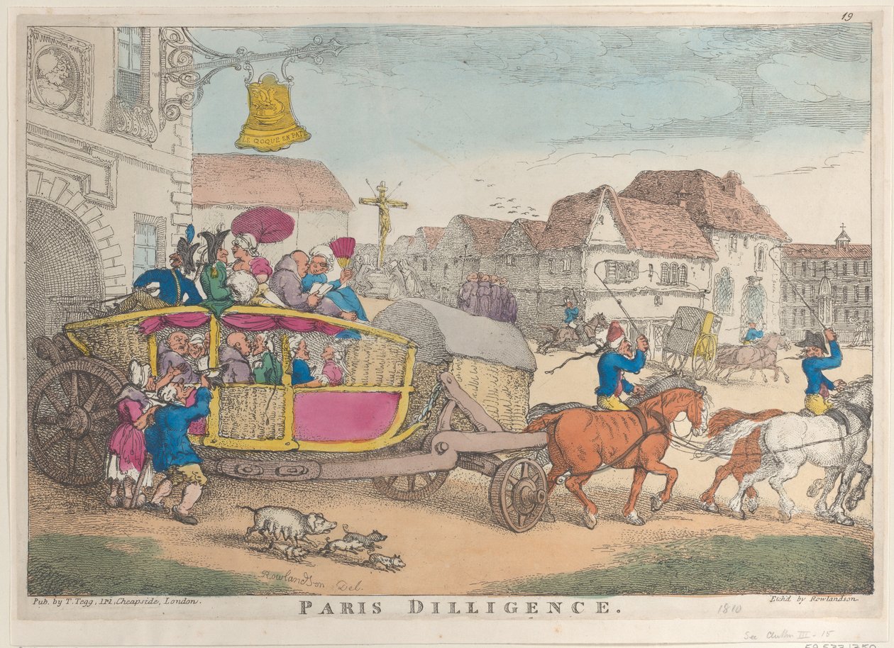 पेरिस डिलिजेंस, 1810., 1810। द्वारा थॉमस रोलैंड्सन