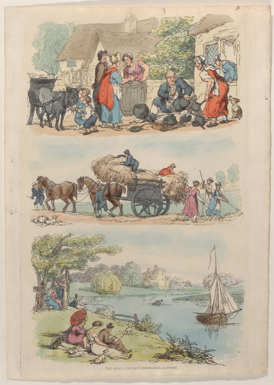 प्लेट 9, वर्ल्ड इन मिनिएचर से, 1816., 1816। द्वारा थॉमस रोलैंड्सन