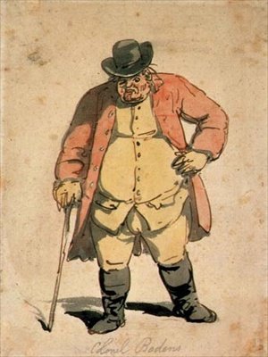 जोसेफ बोडेन का पोर्ट्रेट, c.1806-11 (कागज पर जल रंग, कलम और स्याही) द्वारा थॉमस रोलैंड्सन