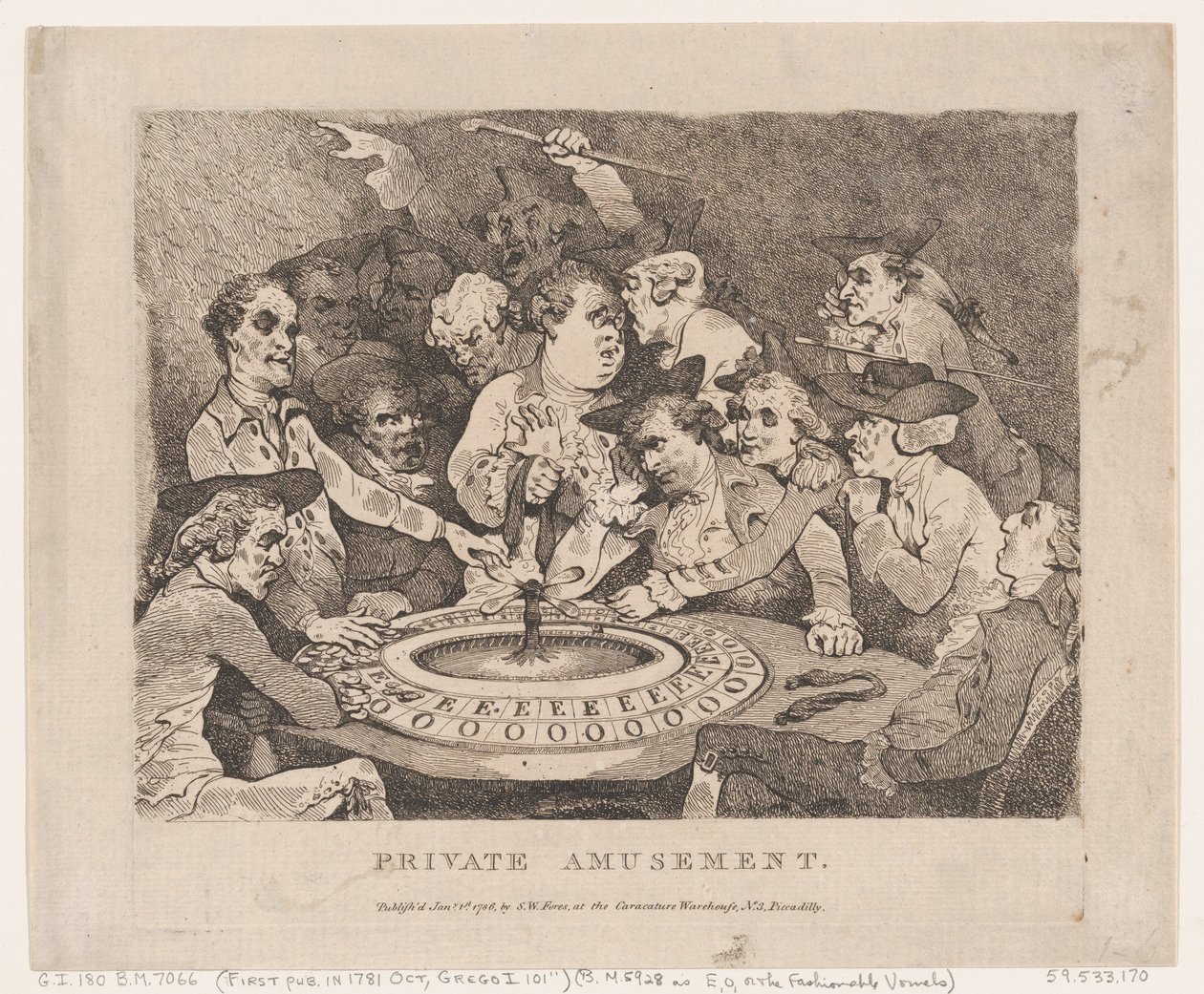 निजी मनोरंजन, 1 जनवरी, 1786।, 1 जनवरी, 1786। द्वारा थॉमस रोलैंड्सन