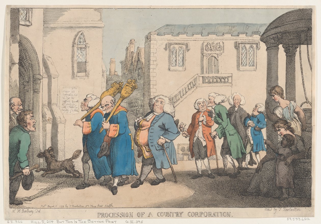 एक देश निगम का जुलूस, 12 अगस्त, 1799।, 12 अगस्त, 1799। द्वारा थॉमस रोलैंड्सन