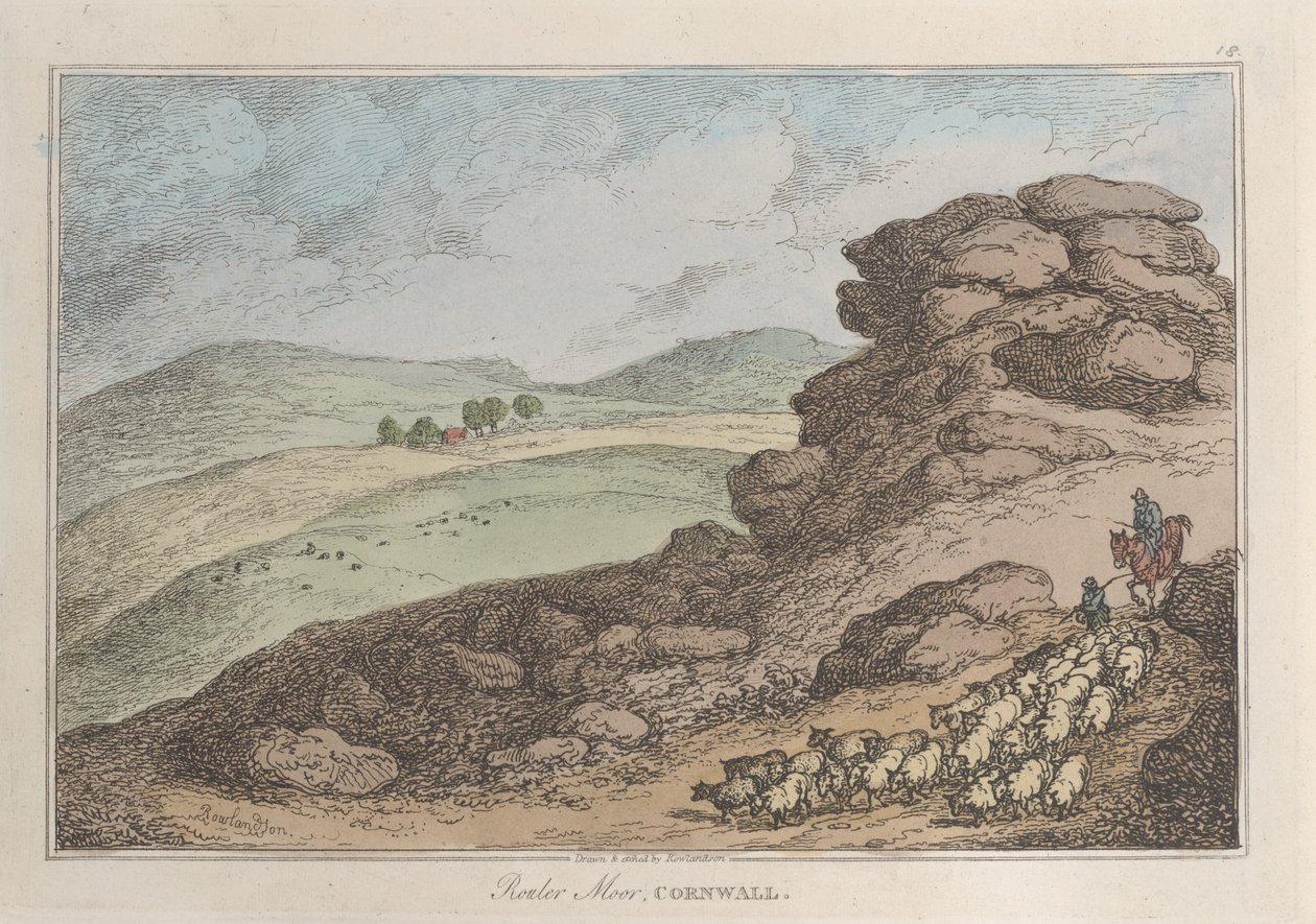 रॉलर मूर, कॉर्नवाल, स्केचेस फ्रॉम नेचर से, 1822., 1822। द्वारा थॉमस रोलैंड्सन
