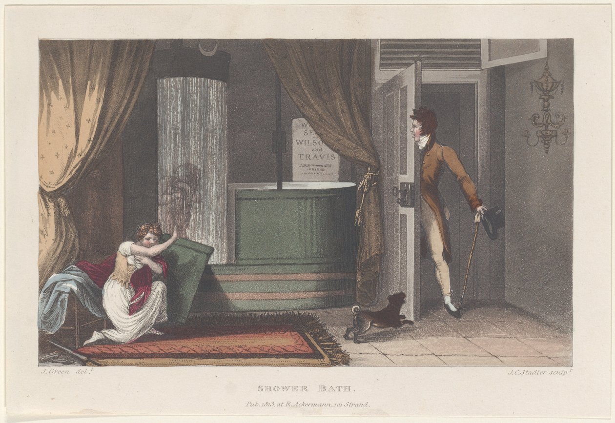 शावर बाथ, स्कारबोरो के पोएटिकल स्केच से, 1813., 1813। द्वारा थॉमस रोलैंड्सन