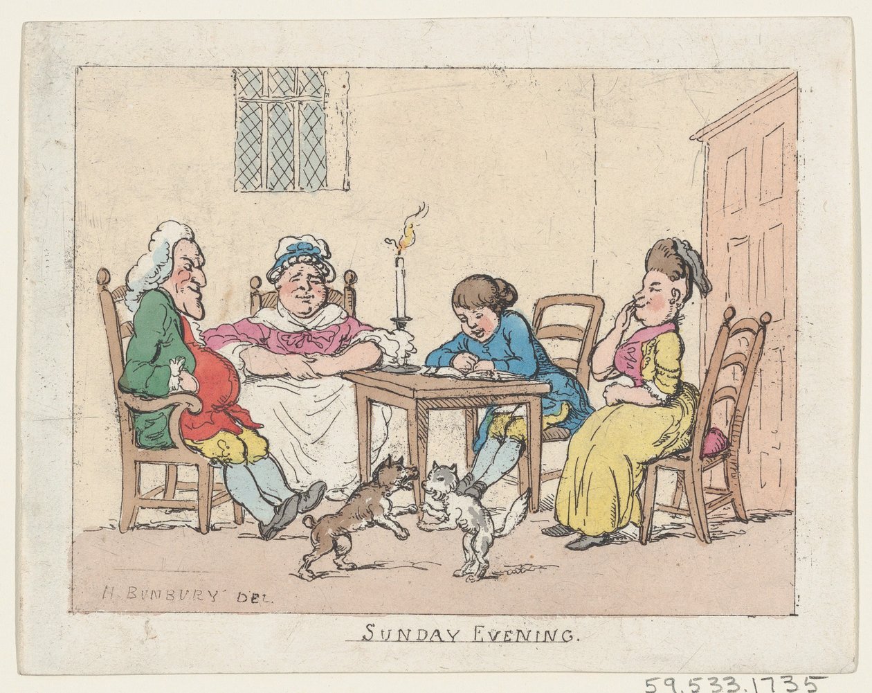 रविवार की शाम, 1770-1780।, 1770-1780। द्वारा थॉमस रोलैंड्सन