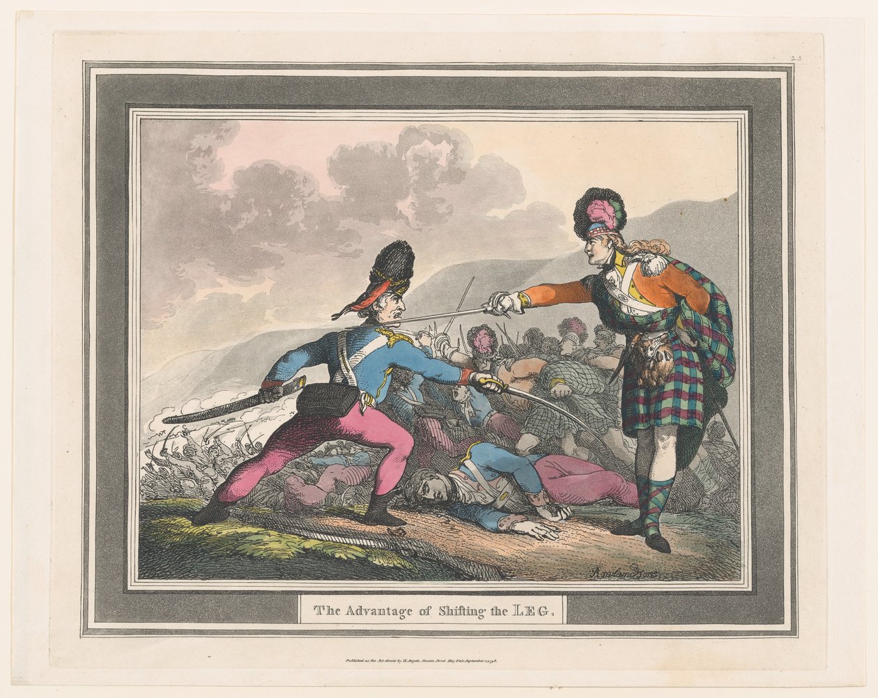 द एडवांटेज ऑफ शिफ्टिंग द लेग, सितंबर 1798, सितंबर 1798। द्वारा थॉमस रोलैंड्सन