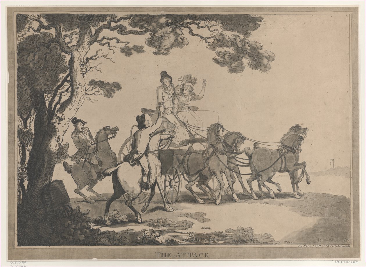 द अटैक, मार्च 1, 1791., मार्च 1, 1791। द्वारा थॉमस रोलैंड्सन