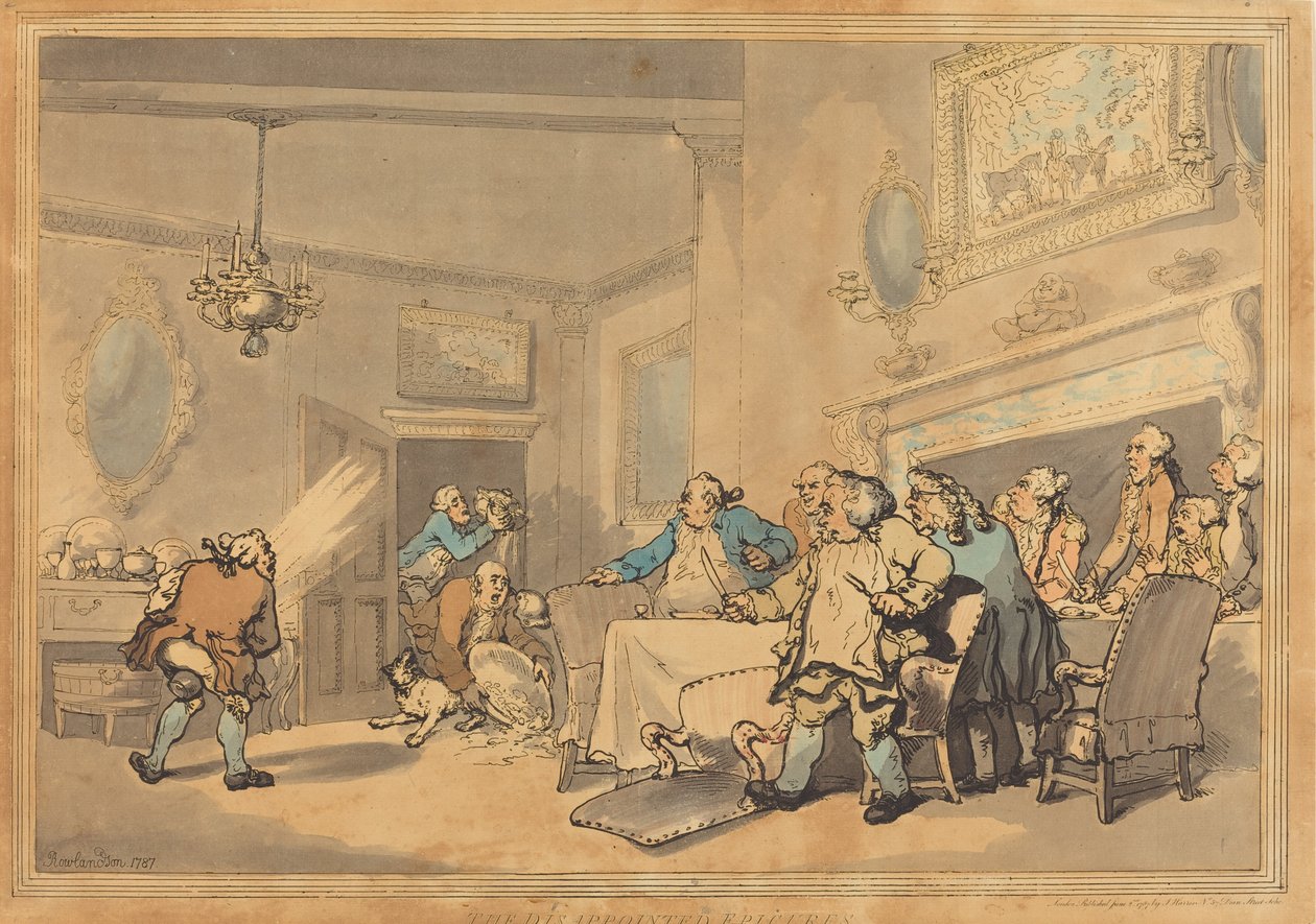 निराश एपिक्योर, 1787। द्वारा थॉमस रोलैंड्सन