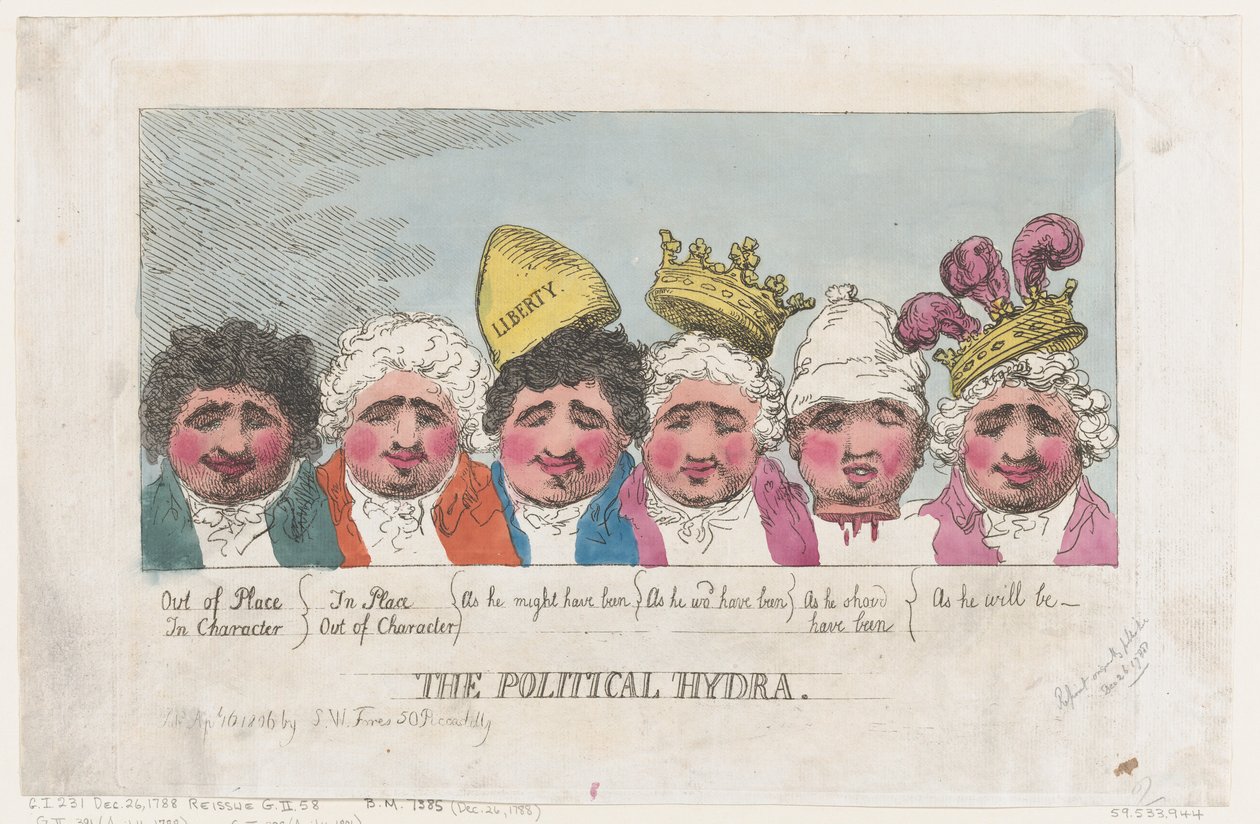 द पॉलिटिकल हाइड्रा, 16 अप्रैल, 1806., 16 अप्रैल, 1806। द्वारा थॉमस रोलैंड्सन