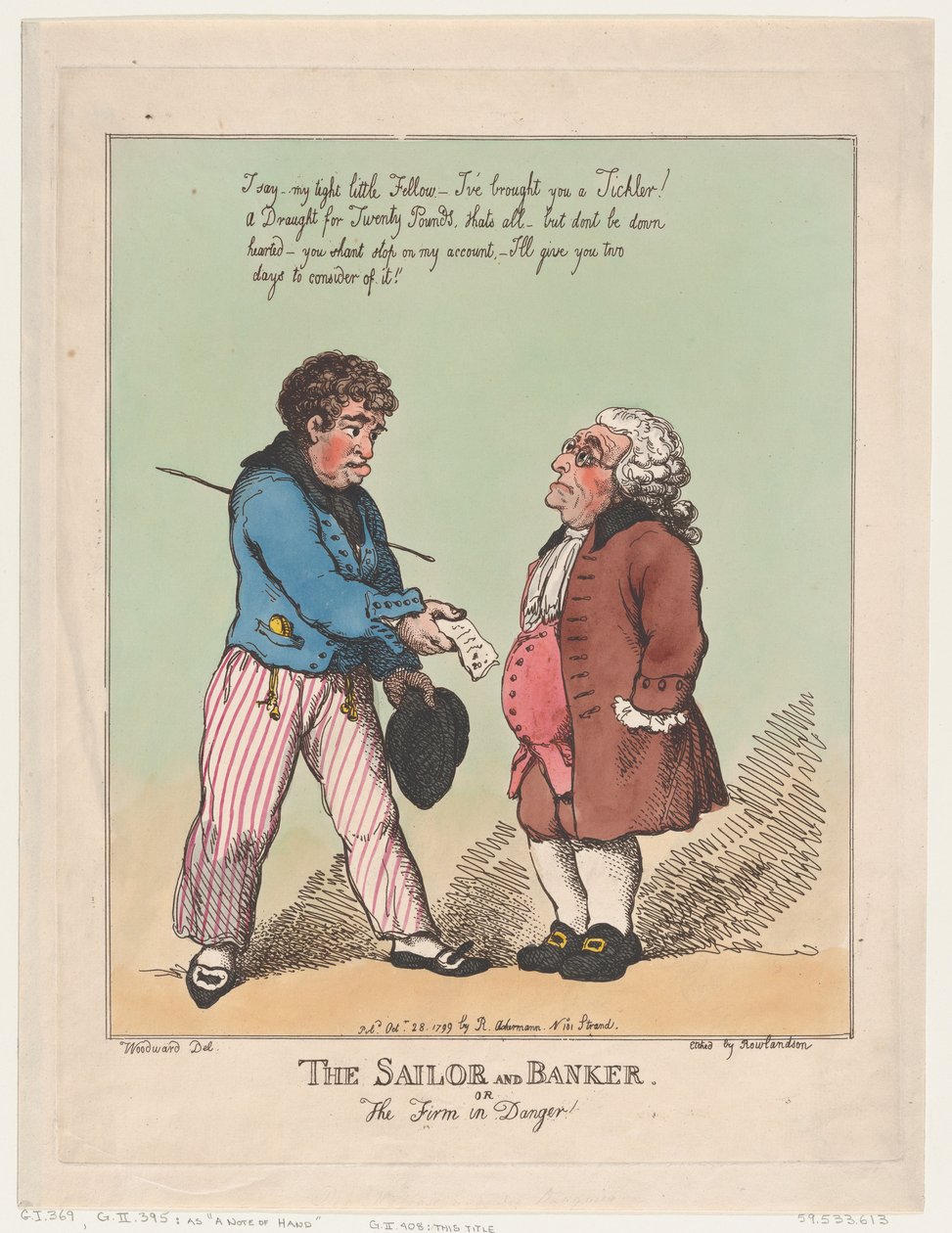 नाविक और बैंकर, 28 अक्टूबर, 1799।, 28 अक्टूबर, 1799। द्वारा थॉमस रोलैंड्सन