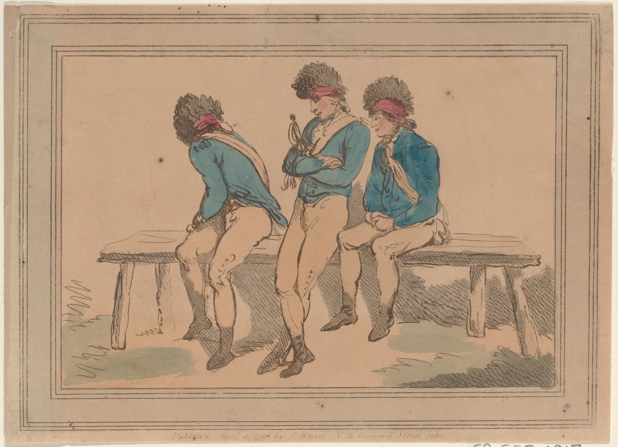 तीन स्वयंसेवक, 1798, 1798। द्वारा थॉमस रोलैंड्सन