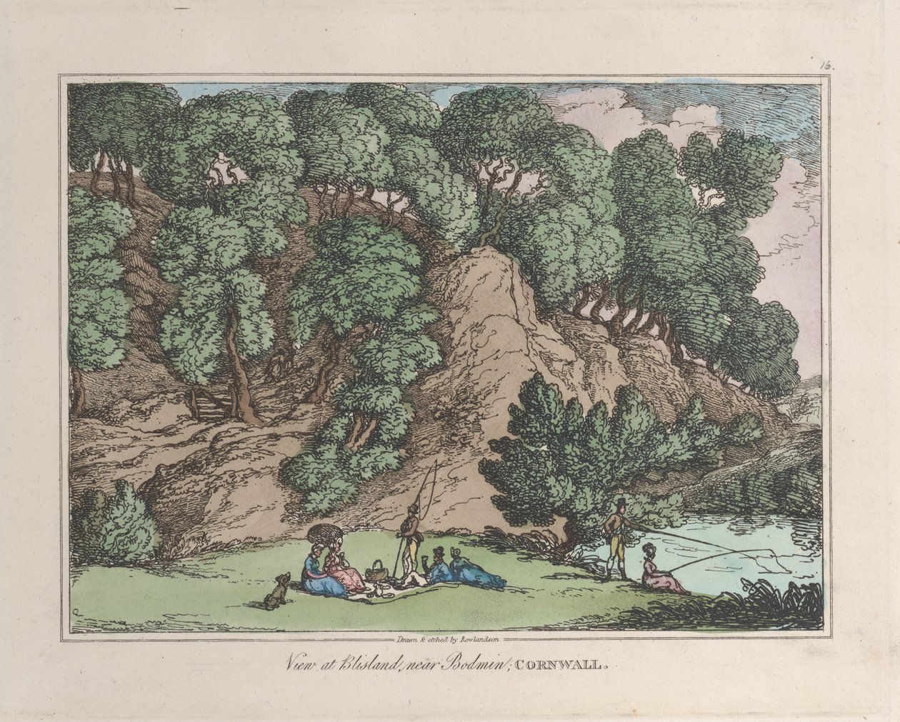 ब्लिसलैंड में देखें, बोडमिन के पास, कॉर्नवाल, स्केचेस फ्रॉम नेचर, 1822., 1822 से। द्वारा थॉमस रोलैंड्सन