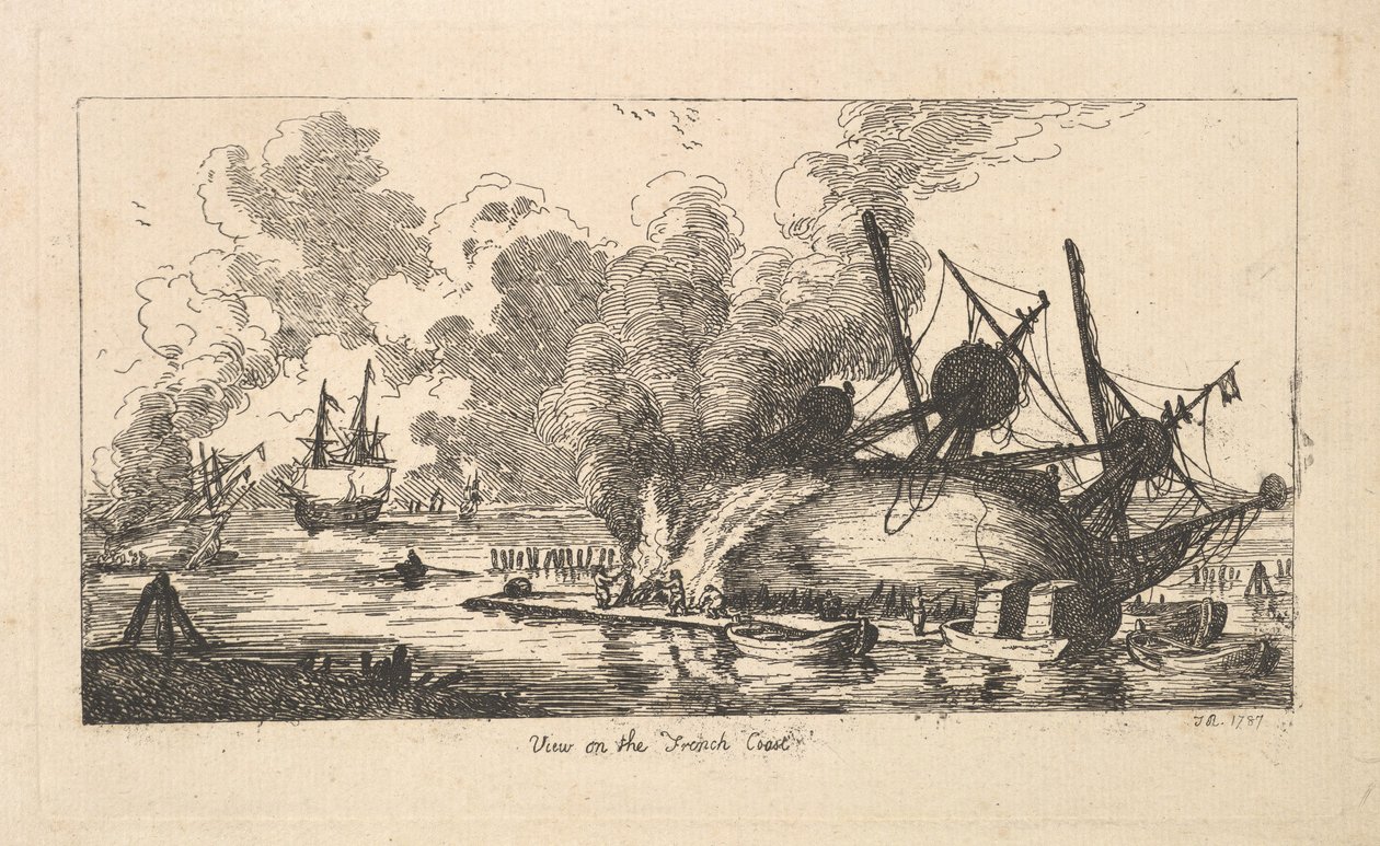 फ्रांसीसी तट पर देखें, 1787। द्वारा थॉमस रोलैंड्सन