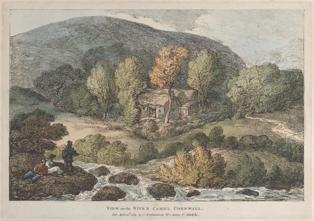 12 अप्रैल, 1812, 12 अप्रैल, 1812 को व्यूज़ इन कॉर्नवाल से कैमल कॉर्नवाल नदी पर देखें। द्वारा थॉमस रोलैंड्सन