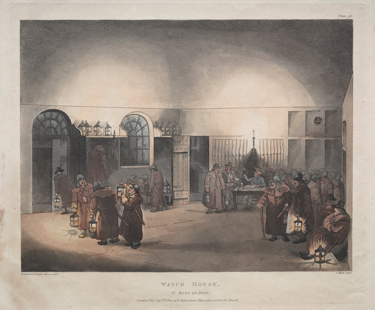 वॉच हाउस, सेंट मैरी ले ब्यू, 1809। द्वारा थॉमस रोलैंड्सन