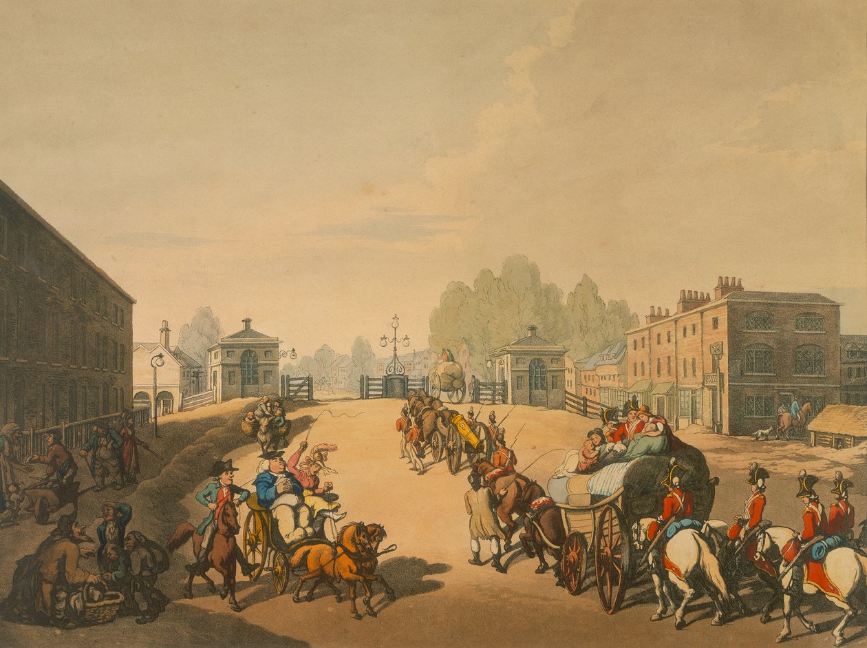 ह्वाइटचैपल टर्नपाइक, लंदन, 1798 द्वारा थॉमस रोलैंड्सन