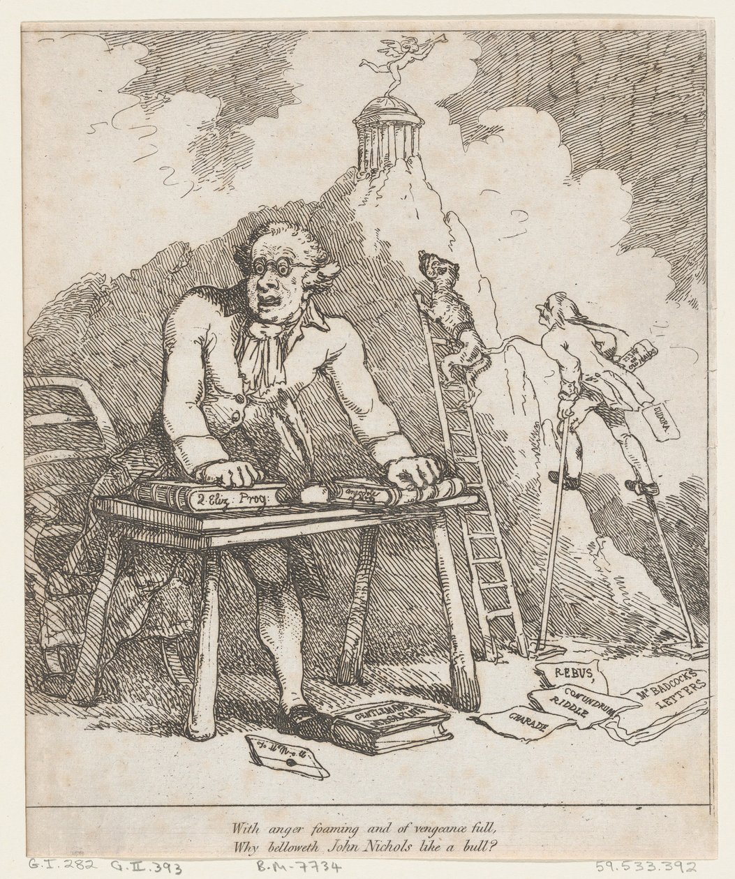 एंगर फोमिंग के साथ..., परोपकारी पत्र से, 1790., 1790। द्वारा थॉमस रोलैंड्सन