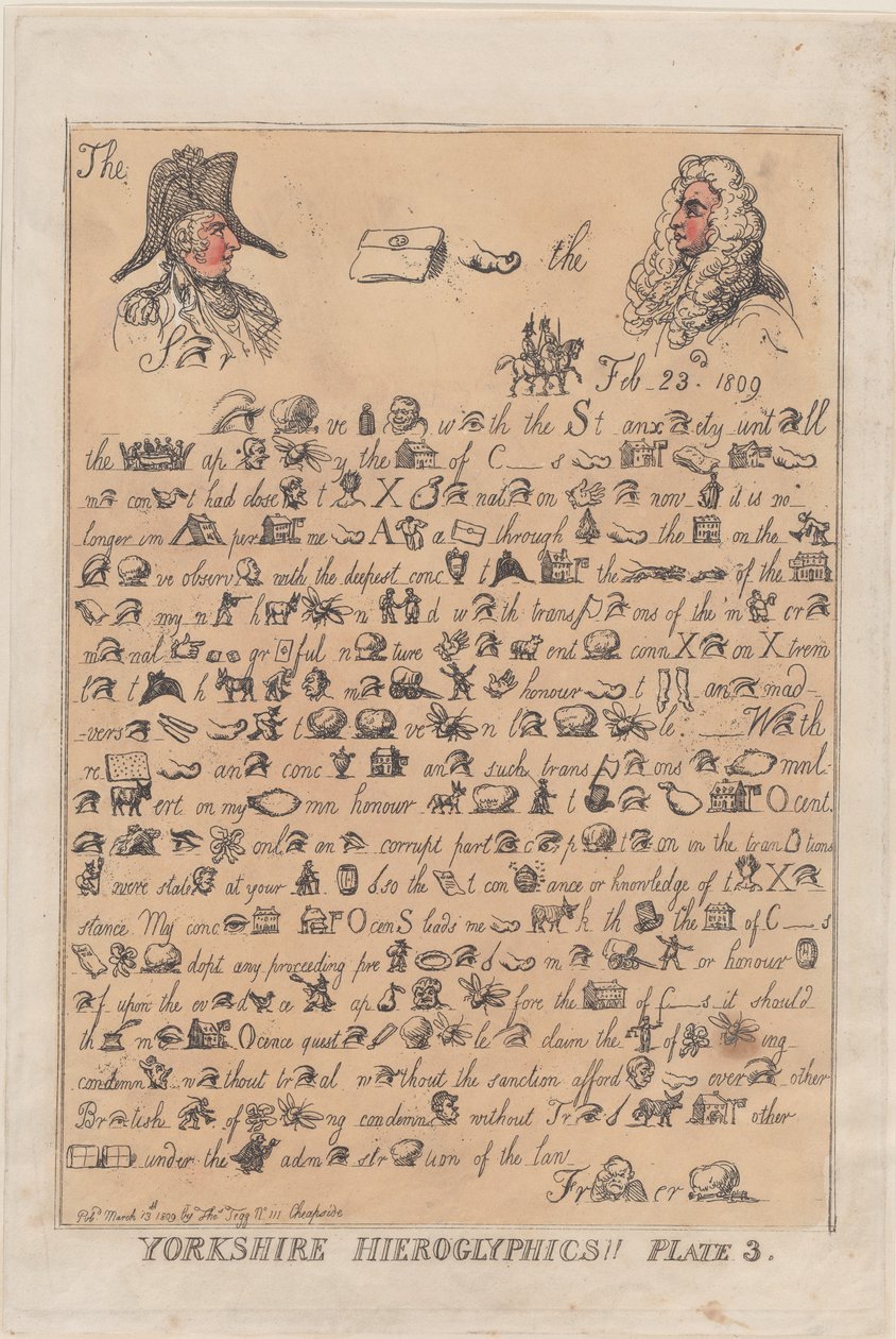 यॉर्कशायर चित्रलिपि, प्लेट 3, मार्च 13, 1809।, मार्च 13, 1809। द्वारा थॉमस रोलैंड्सन