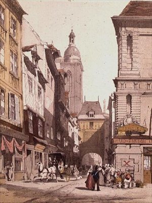 सेंट आर्मंड एबे, रूएन 'पेरिस में सुरम्य वास्तुकला' से द्वारा थॉमस शॉटर बॉयज़