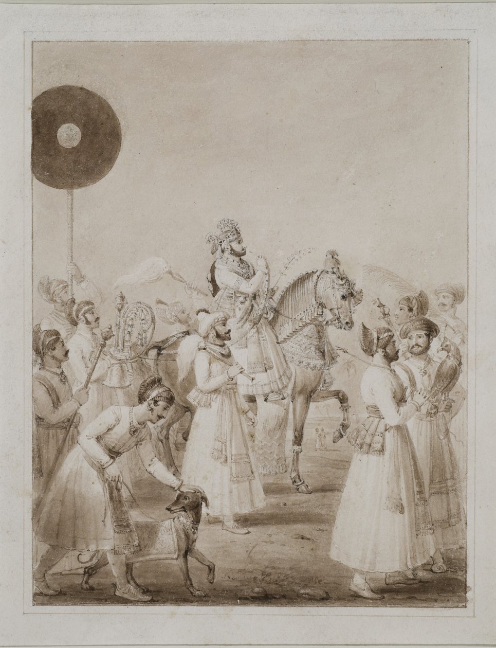 Portrait of Maharana Bhim Singh of Udaipur on horseback द्वारा थॉमस स्टॉथर्ड