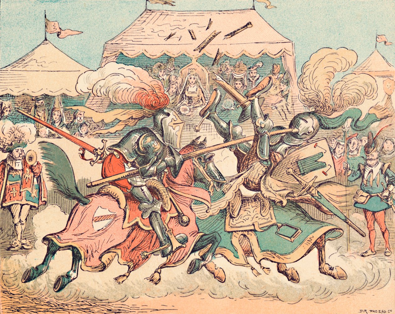 मध्य युग में एक टूर्नामेंट, c1884 द्वारा थॉमस स्ट्रॉन्ग सिककॉम्ब