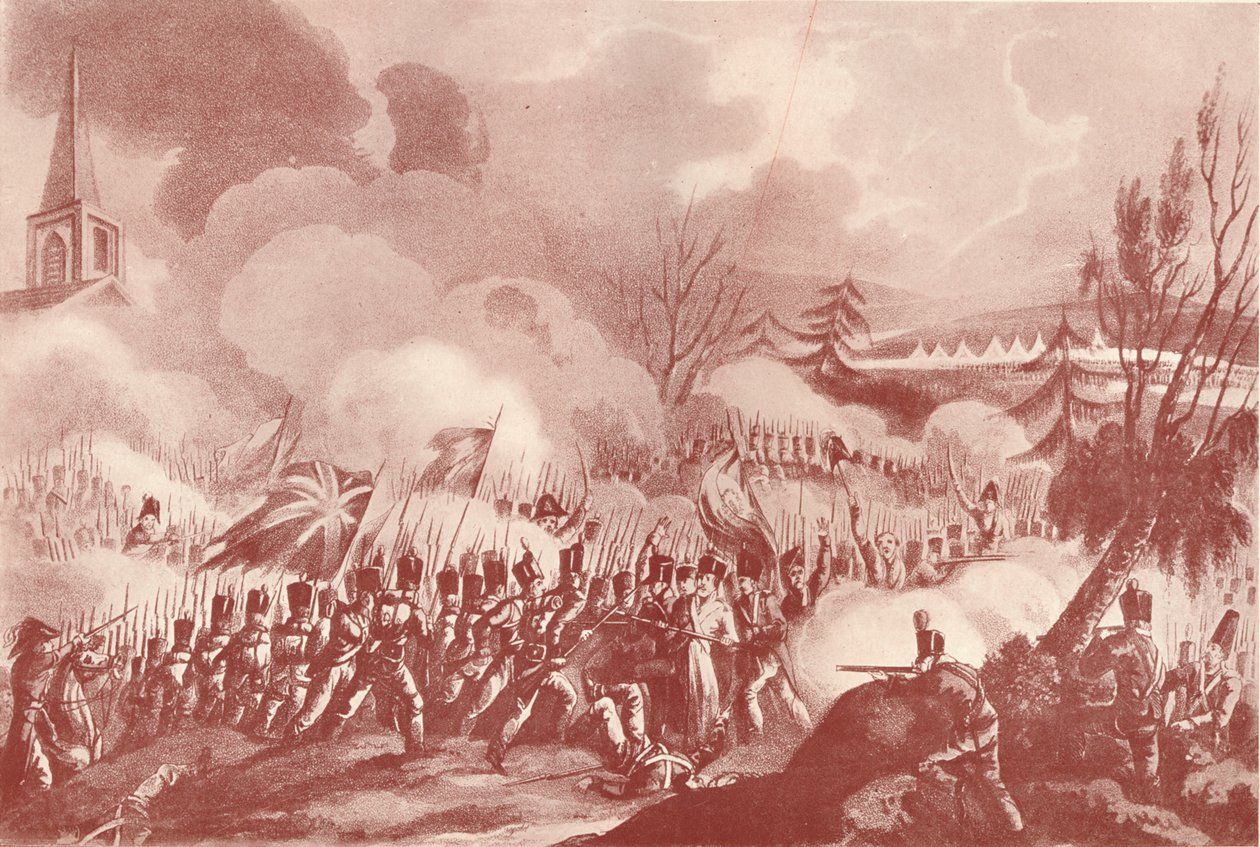 सेंट जीन डे लूज़ की लड़ाई, 10 दिसंबर, 1813, सी 1815 1909 द्वारा थॉमस सदरलैंड