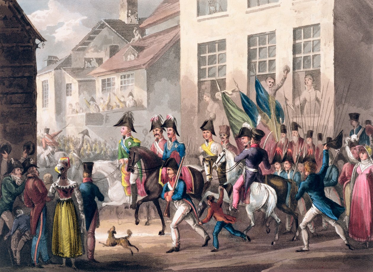 'पेरिस में मित्र राष्ट्रों का प्रवेश, 31 मार्च 1814', 1815 द्वारा थॉमस सदरलैंड