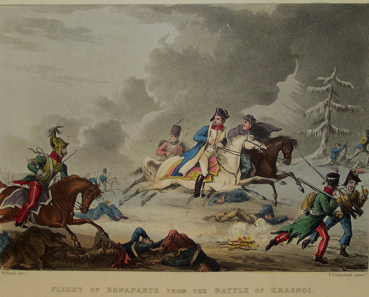 1815 के कर्सनोई की लड़ाई से बोनापार्ट की उड़ान द्वारा थॉमस सदरलैंड
