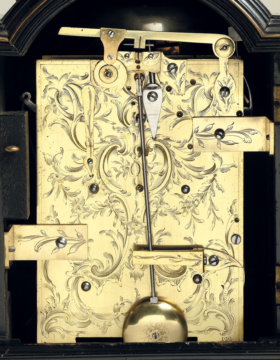 जॉर्ज III हड़ताली टेबल घड़ी का विस्तार, c.1770 (लकड़ी, कांच और धातु) (491921 भी देखें) द्वारा थॉमस वैगस्टाफ या वागस्टाफ