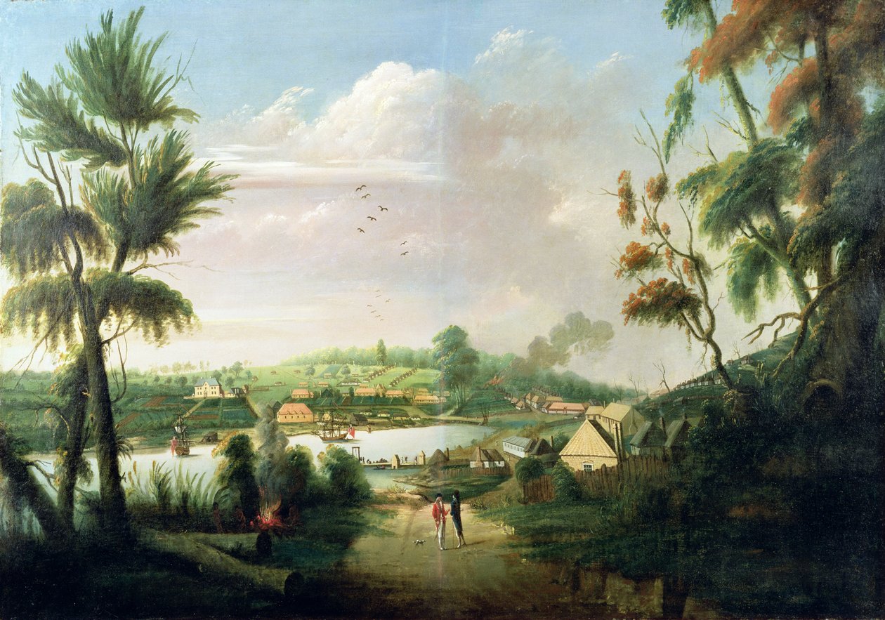 सिडनी कोव का प्रत्यक्ष उत्तर सामान्य दृश्य, 1794 द्वारा थॉमस वाटलिंग