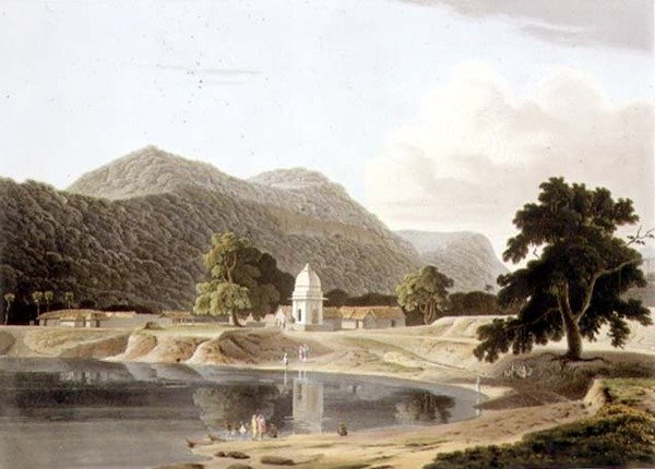 रामगुर, प्लेट एक्स 'ओरिएंटल सीनरी' पब के भाग 6 से। 1804 (एक्वाटिंट) द्वारा थॉमस और विलियम डेनियल
