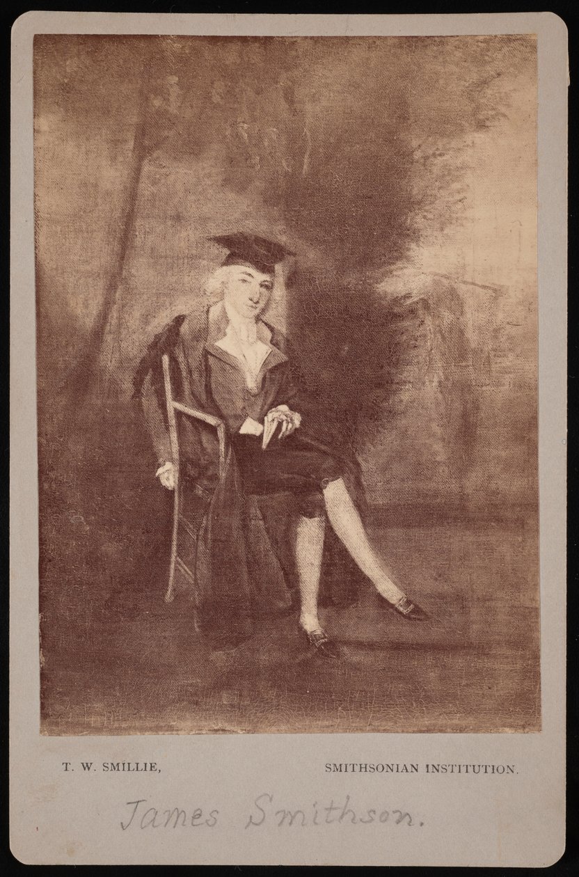 जेम्स स्मिथसन का पोर्ट्रेट 1765-1829, 1786, 1870 के दशक का फोटो। द्वारा थॉमस विलियम स्मिली