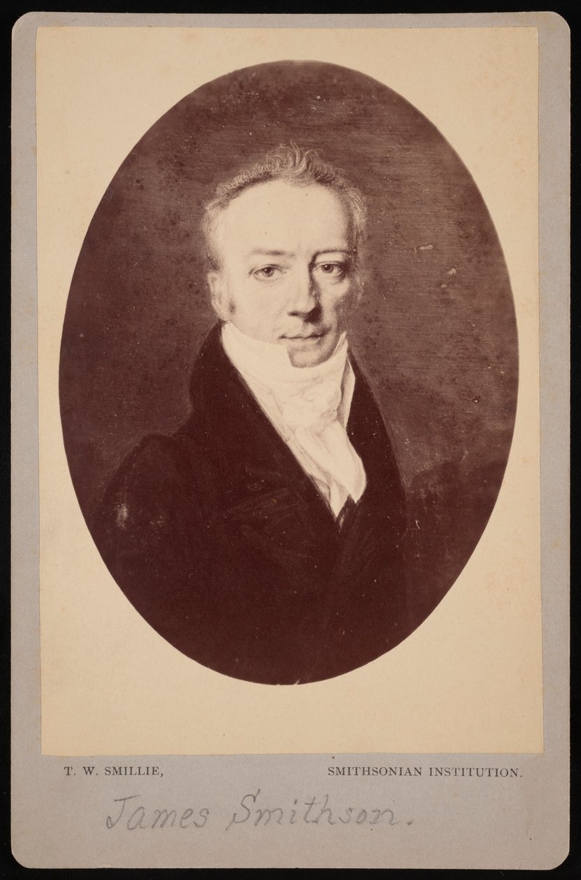 जेम्स स्मिथसन का पोर्ट्रेट 1765-1829, 1816 में 1870 के दशक की तस्वीर। द्वारा थॉमस विलियम स्मिली