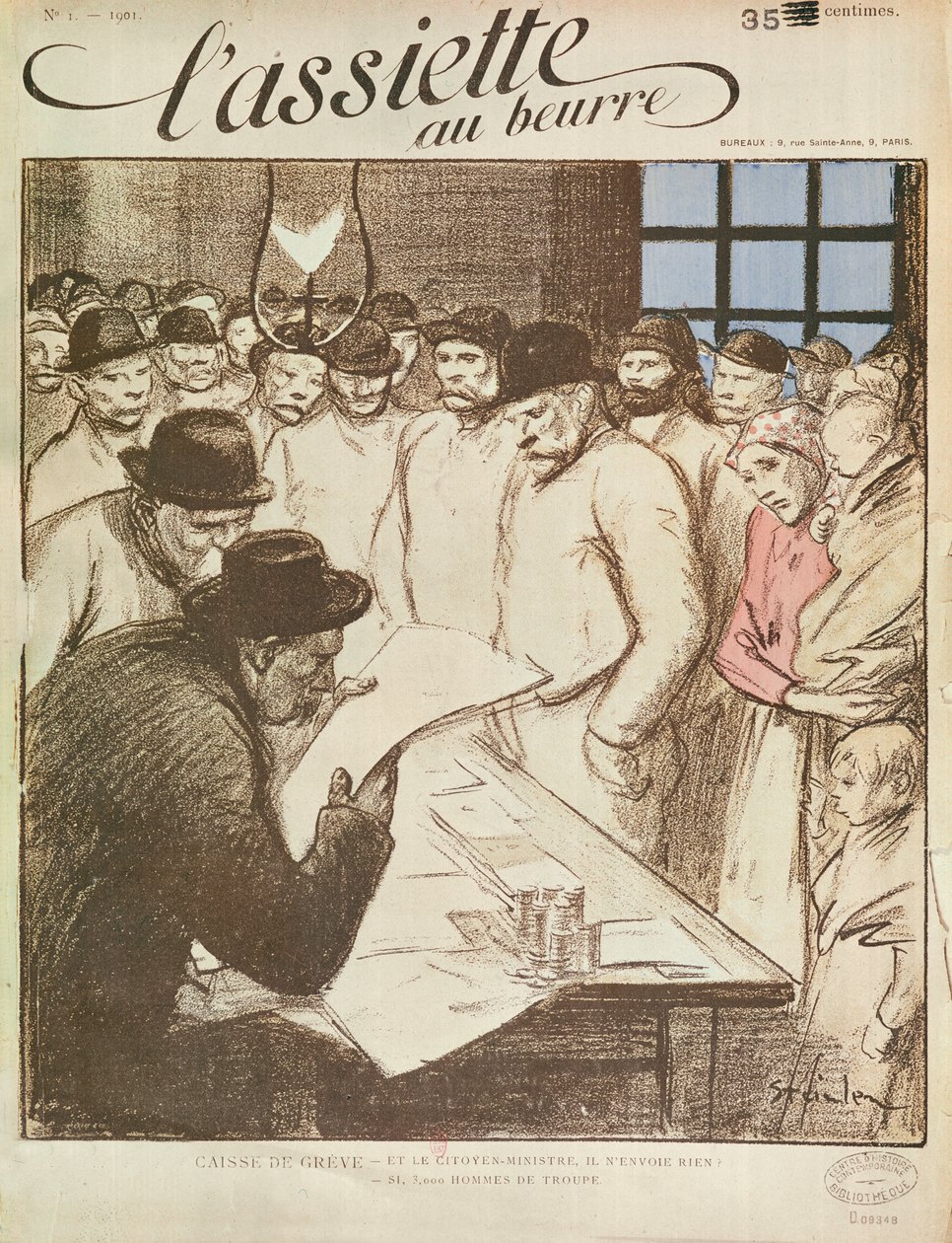 बटर प्लेट, अंक सं। 1 (4 अप्रैल), कैससे डे ग्रेव, 1901 (लिथोग्राफ) द्वारा थियोफाइल एलेक्जेंडर स्टीनलेन