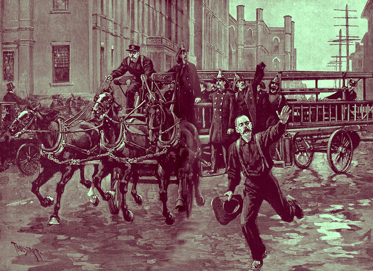 1890 के दशक में एक हुक एंड लैडर कंपनी द्वारा थ्योर डे थुलस्ट्रुप