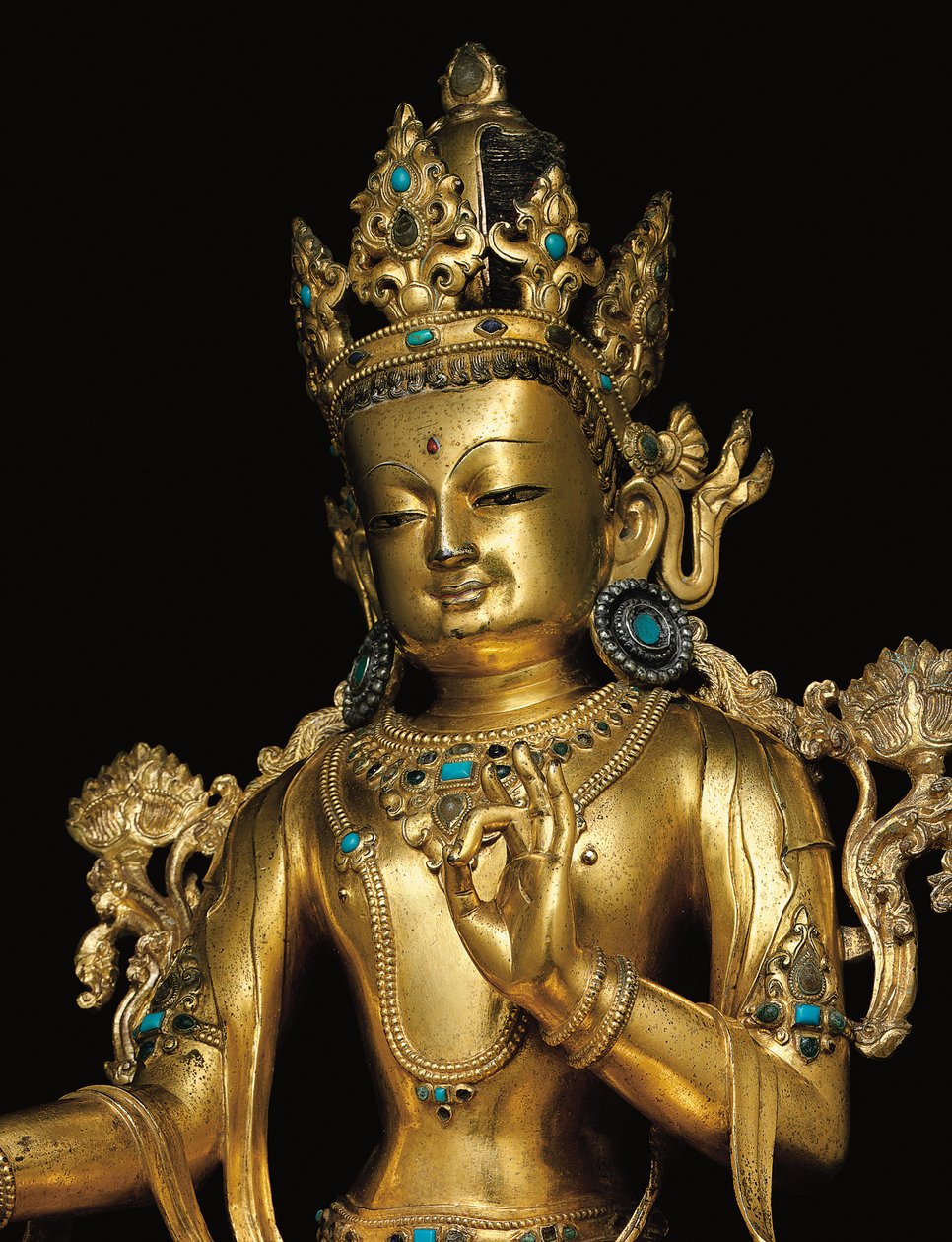 Avalokiteshvara का शाही आंकड़ा द्वारा तिब्बती स्कूल