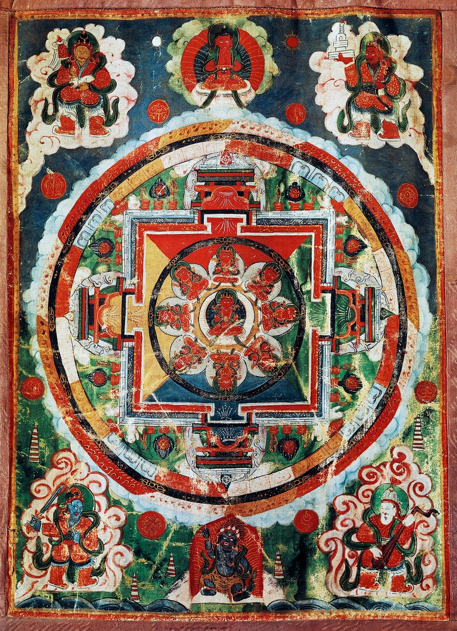 तिब्बती मंडल को चार स्वर्गीय राजाओं के रूप में जाना जाता है, तिब्बती सभ्यता द्वारा तिब्बती स्कूल