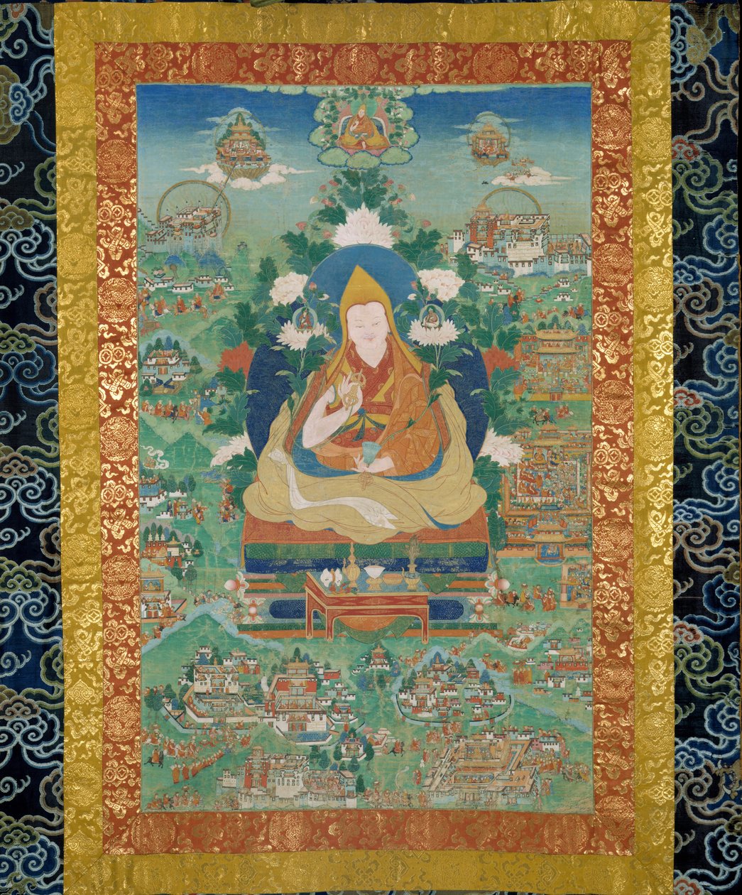 न्गावांग लोबसंग ग्यात्सो 1617-1682, 5वें दलाई लामा, 18वीं शताब्दी। द्वारा तिब्बती संस्कृति।